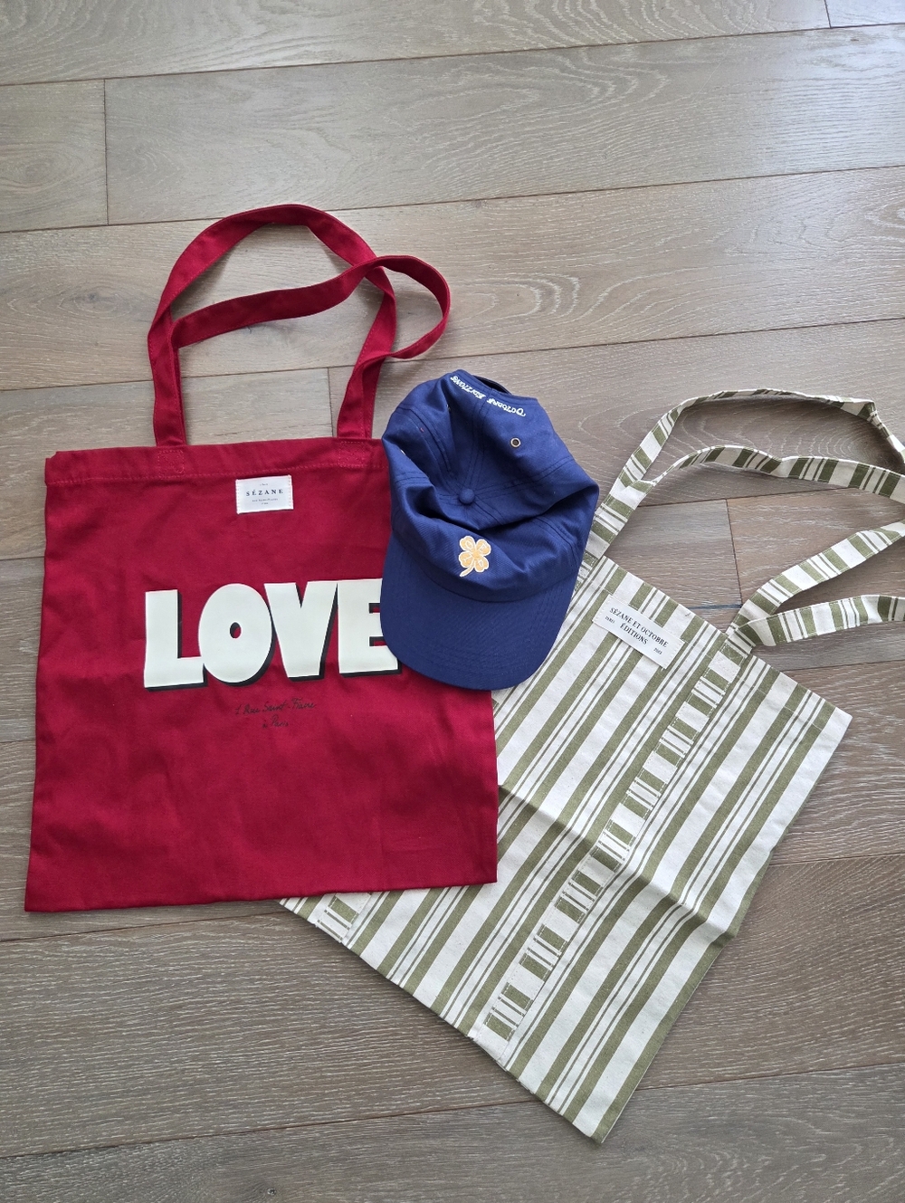 Sezane Octobre Editions Tote Hat Set - Brand New
